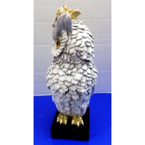 New Owl Figurine Sculpture Statue Home Decor Birds Figurine Owls - Picture 2 of 5